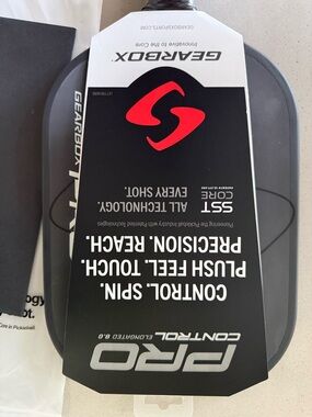 Gearbox Pro Control Pickleball Paddle - Black with Red Logo